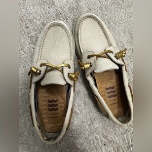 Sperry Women's Cream and Tan Loafers